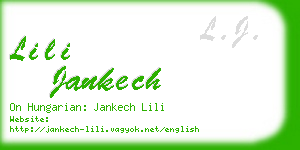 lili jankech business card